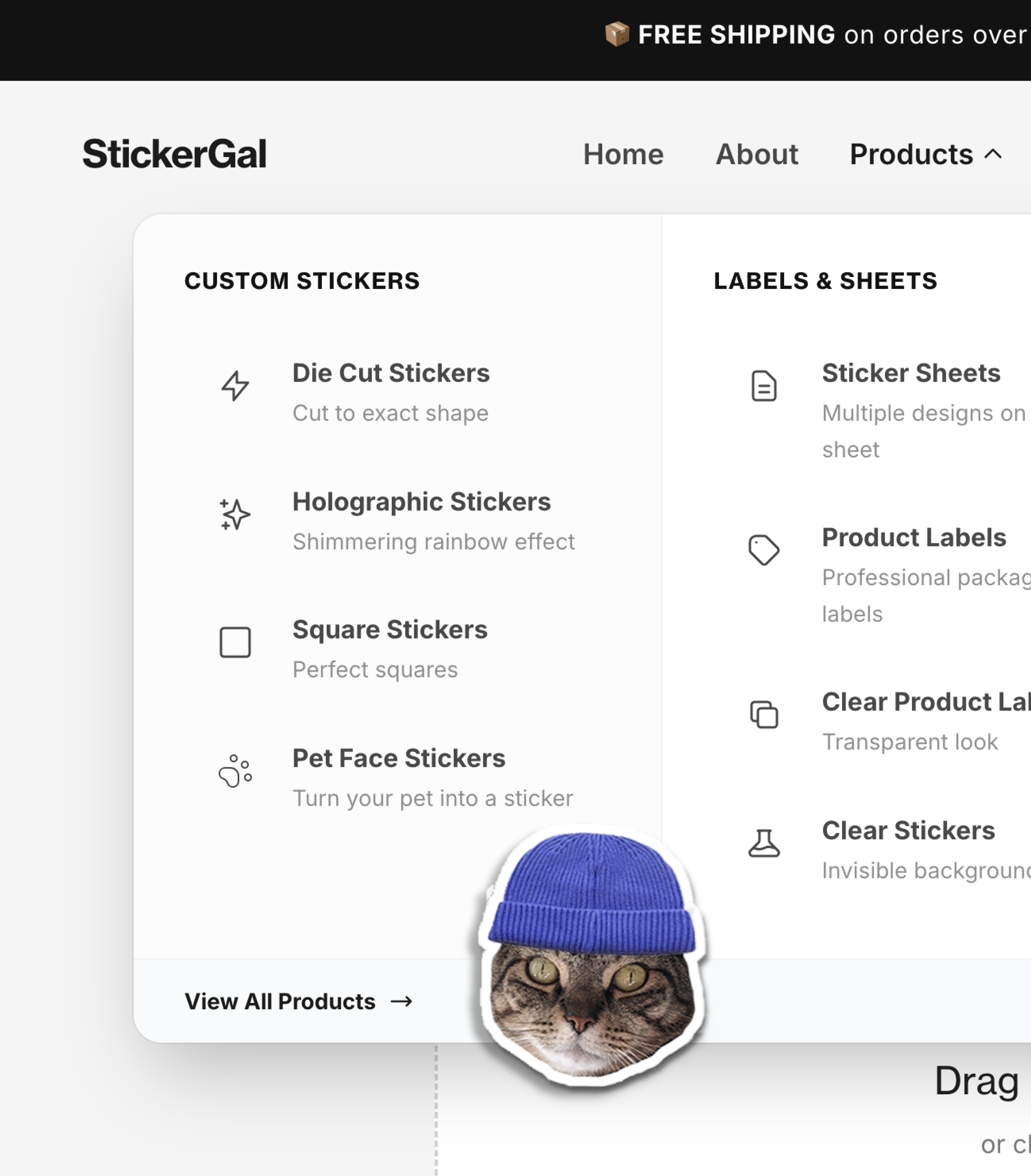 StickerGal showcase left