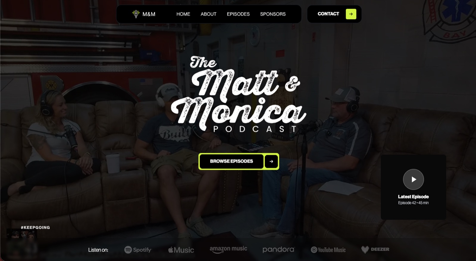 Matt & Monica podcast branding