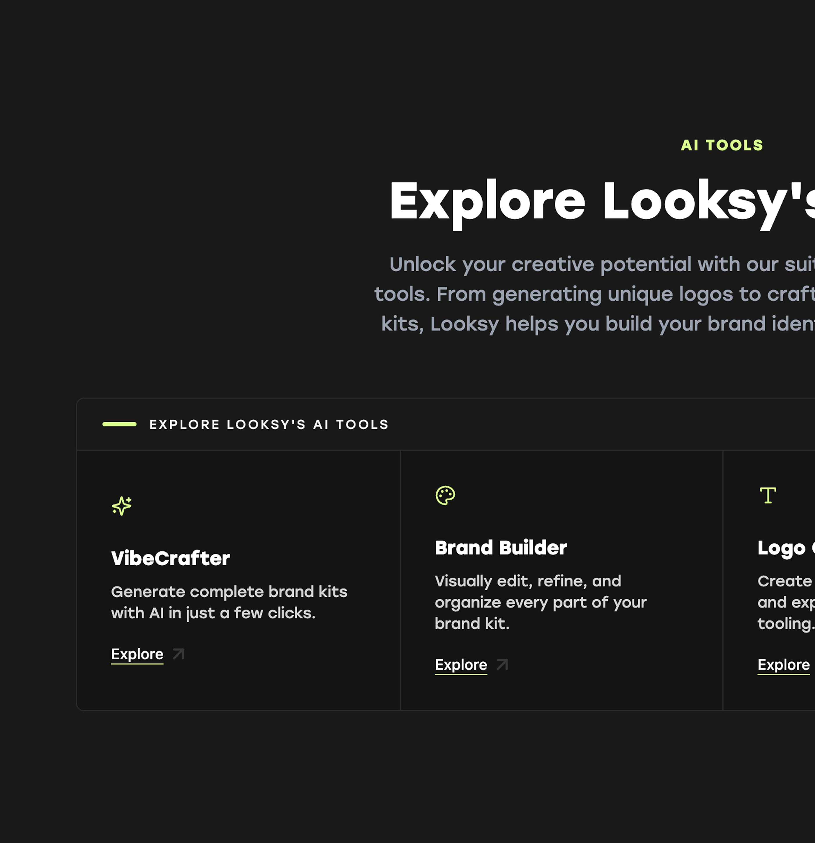 Looksy integrations — import to Bolt, Replit, and Lovable